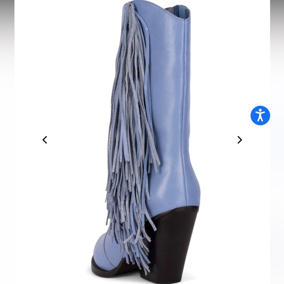 New Jeffrey Campbell Orville Mid Calf Western Boot with Fringe (Size 9) - Picture 3 of 4